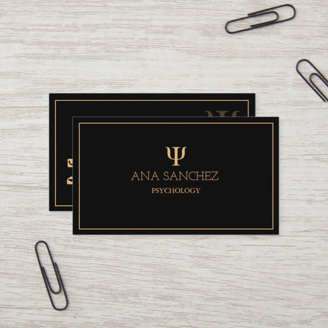 Psychology Business Card (Front/Back In Situ)
