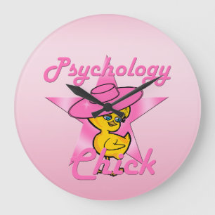 Psychology Chick #8 Large Clock