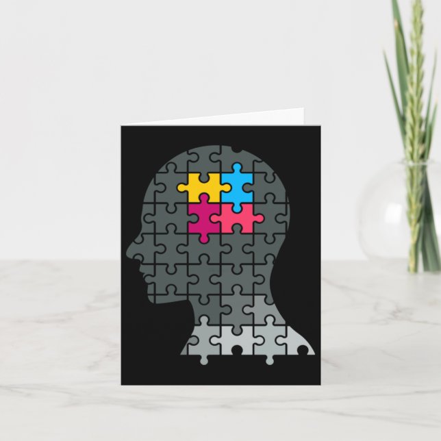 Psychology Jigsaw Sticker  Card (Front)