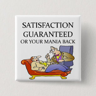 PSYCHOLOGY joke 15 Cm Square Badge