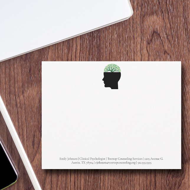 Psychology Office Tree Modern Custom Counsellor Card (Creator Uploaded)