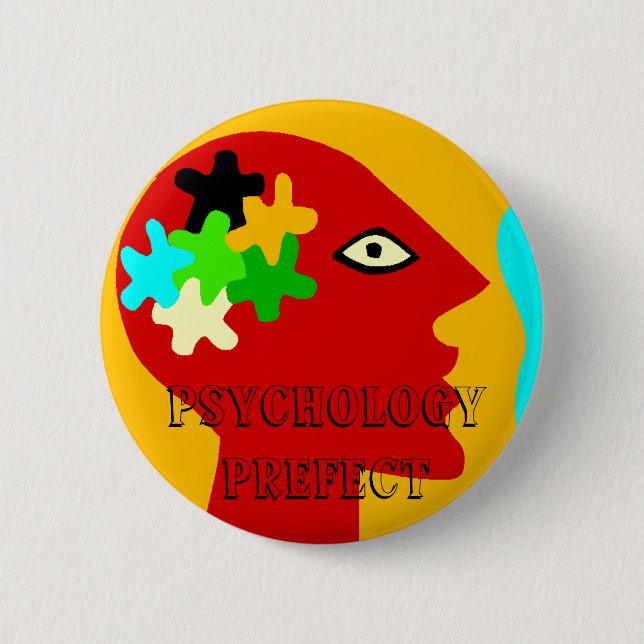 Psychology Prefect 6 Cm Round Badge (Front)