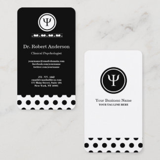 Psychology Psi Symbol Clinical Psychologist  Business Card