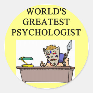 psychology psychologist joke classic round sticker