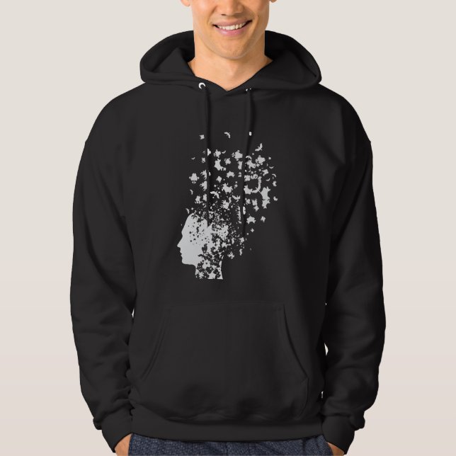 Psychology Rorschach Card Mind Inkblot test Hoodie (Front)