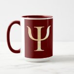 Psychology Science Symbol Maroon Red Mug<br><div class="desc">Showcase your nerdy side with this maroon-red psychology symbol mug!</div>