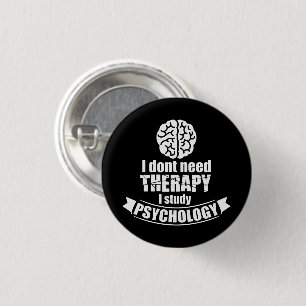 Psychology Student Funny Quote Keychain 3 Cm Round Badge