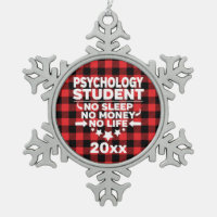 Psychology Student No Sleep Money Life Red Plaid