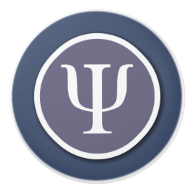 Psychology Symbol Ceramic Knob (Front)