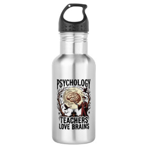 Psychology Teacher Halloween Brain Lover Gothic Sh 532 Ml Water Bottle