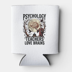 Psychology Teacher Halloween Brain Lover Gothic Sh Can Cooler