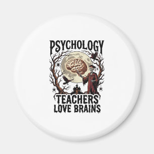 Psychology Teacher Halloween Brain Lover Gothic Sh Magnet