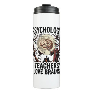Psychology Teacher Halloween Brain Lover Gothic Sh Thermal Tumbler
