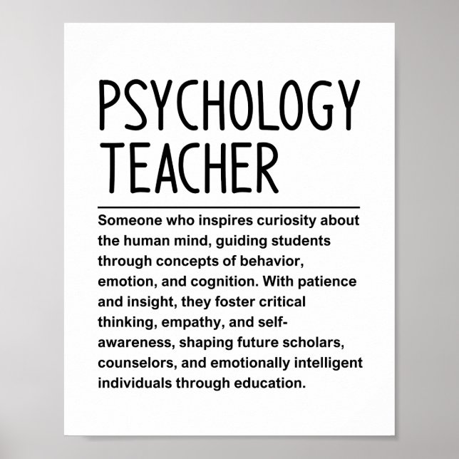 Psychology teacher poster (Front)