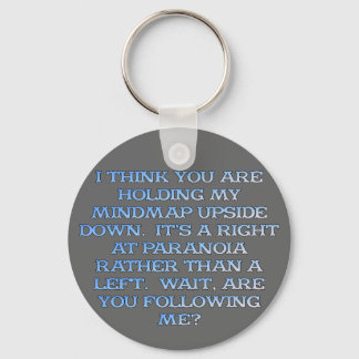 Psychology: the study of people who are paranoid key ring