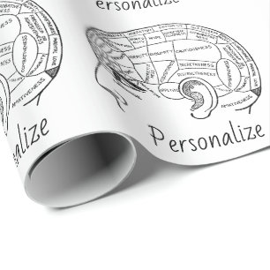 Psychology vintage phrenology psychiatry brain   wrapping paper