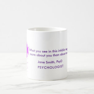 Psychology Violet Rorschach Minimalist Mental Heal Coffee Mug