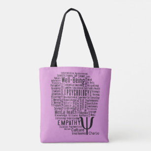 PSYCHOLOGY Word Cloud custom name bags