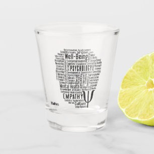 PSYCHOLOGY Word Cloud custom name Shot Glass