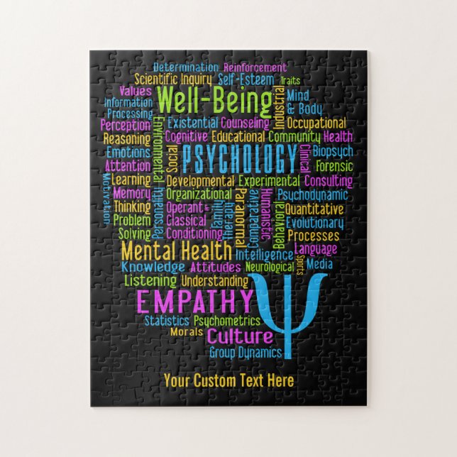 PSYCHOLOGY Word Cloud custom puzzle (Vertical)