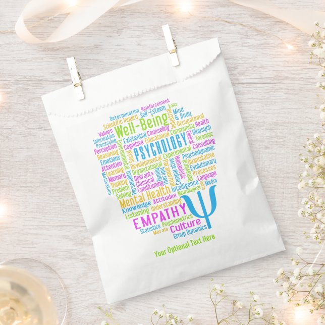 PSYCHOLOGY Word Cloud custom text Favour Bags (Clipped)