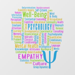 PSYCHOLOGY Word Cloud Window Cling