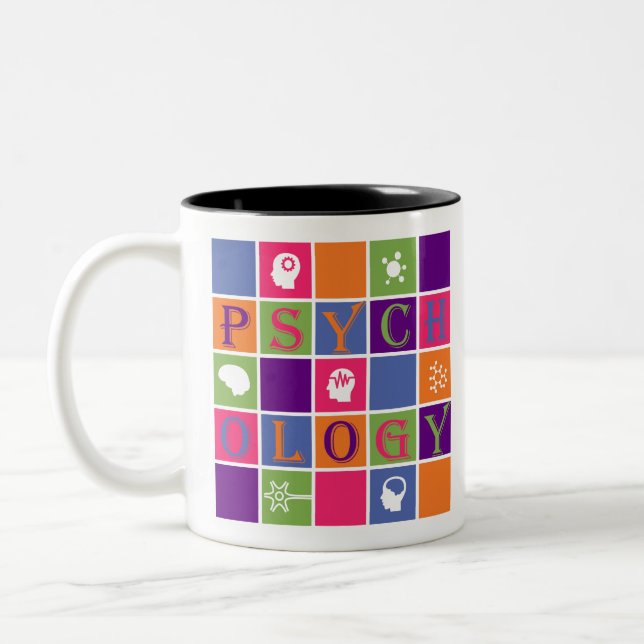 PsychologyIcons Two-Tone Coffee Mug (Left)