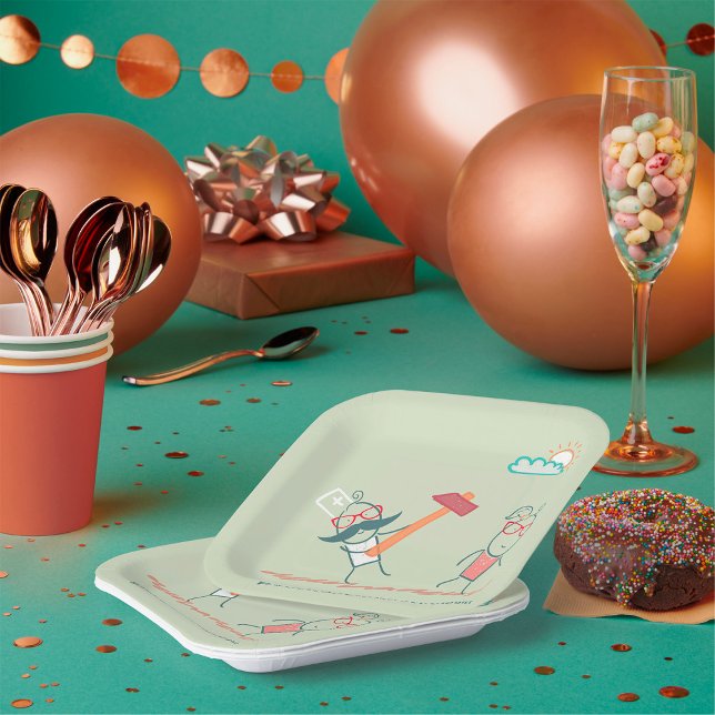 Psychoneuropathologist Doctor And Patient Paper Plate (Creator Uploaded)