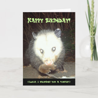 Psychopossum Birthday Card