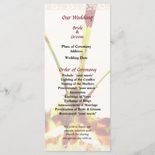 Psychopsis Mendenhall Hildos Wedding Program Programme