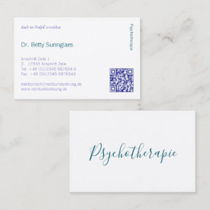 Psychotherapie Psychologie Visitenkarte Business Card