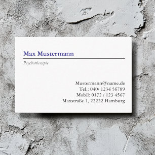 psychotherapie Visitenkarte Business Card