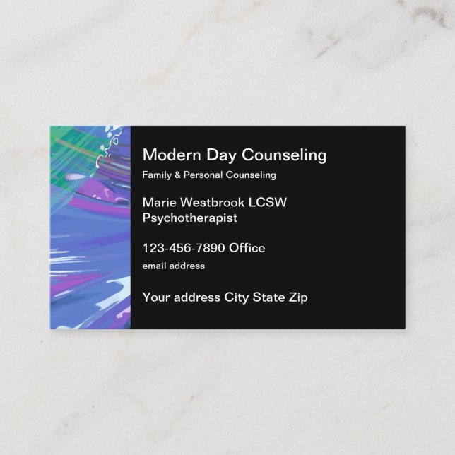 Psychotherapist Counseling Modern Business Cards (Front)