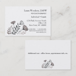 Psychotherapist Eucalyptus European  Business Card