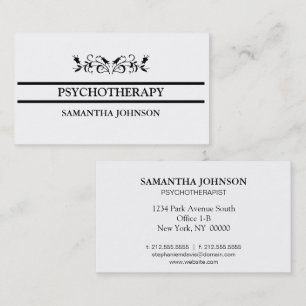 Psychotherapist Eucalyptus European  Business Card