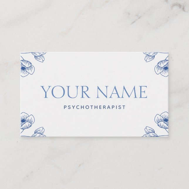 Psychotherapist Family Counsellor Elegant Classy  Business Card (Front)