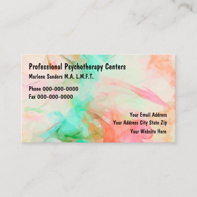 Psychotherapist Modern Designed Business Card (Front)