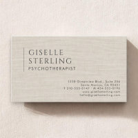 Psychotherapist Natural Linen