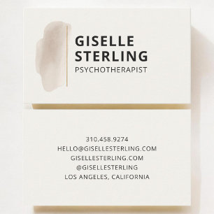 Psychotherapist Neutral Beige Business Card