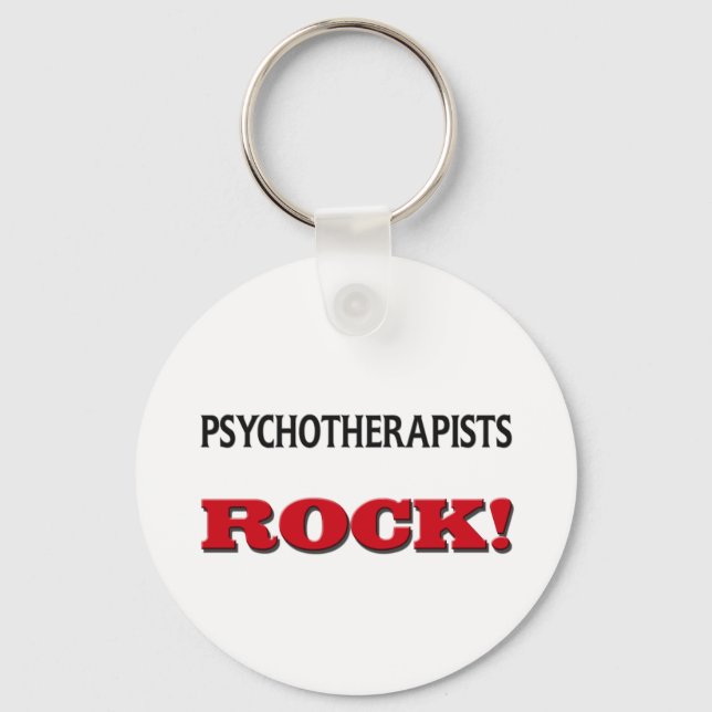 Psychotherapists Rock Key Ring (Front)