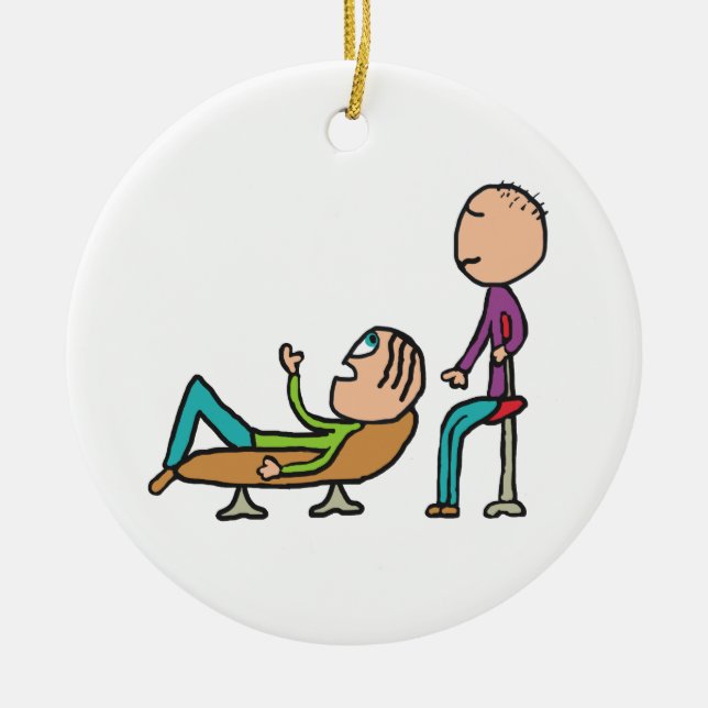 Psychotherapy Counselling and Therapy Ceramic Tree Decoration (Front)