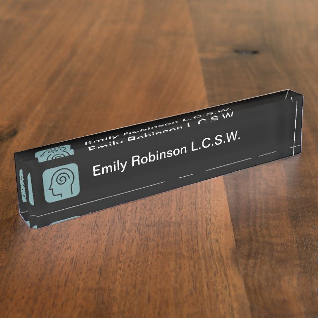 Psychotherapy Mental Health Counseling Nameplate (Side)
