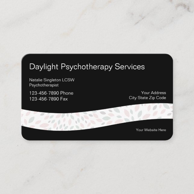 Psychotherapy Mental Health Services Business Card (Front)
