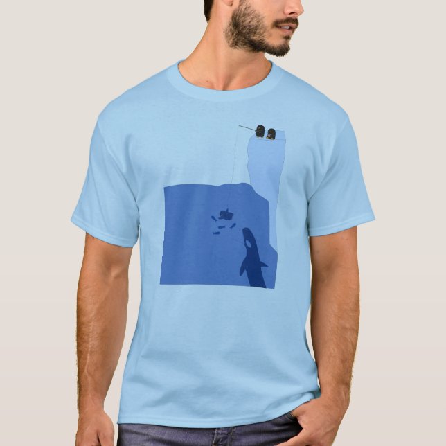 Psychotic Penguin Fishing T-Shirt (Front)