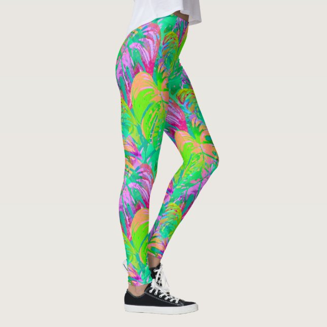 Psychotic Psychedelic Alien Jungle Leggings (Right)