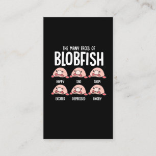 Psychrolutes Ugly Fish Face Blobfish Sea creature Business Card