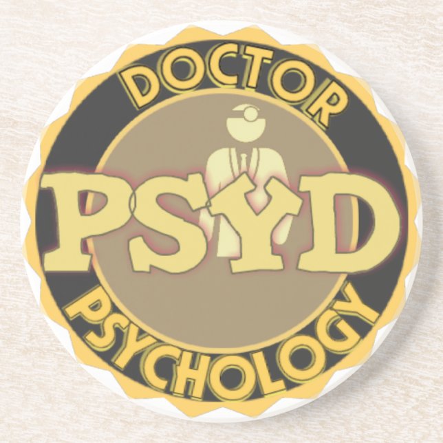 PsyD LOGO DOCTOR OF PSYCHOLOGY PSYCHOLOGIST Coaster (Front)
