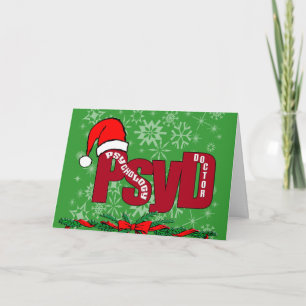 PsyD SANTA DOCTOR OF PSYCHOLOGY Holiday Card