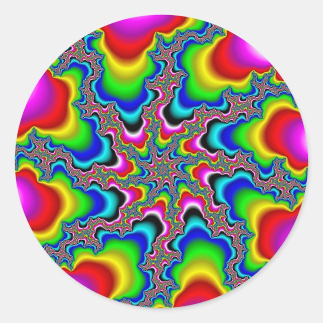 Psykedelica - Fractal Classic Round Sticker (Front)