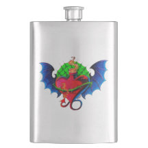 Psyko-Daizie Dragon Wing Heart Premium Flask